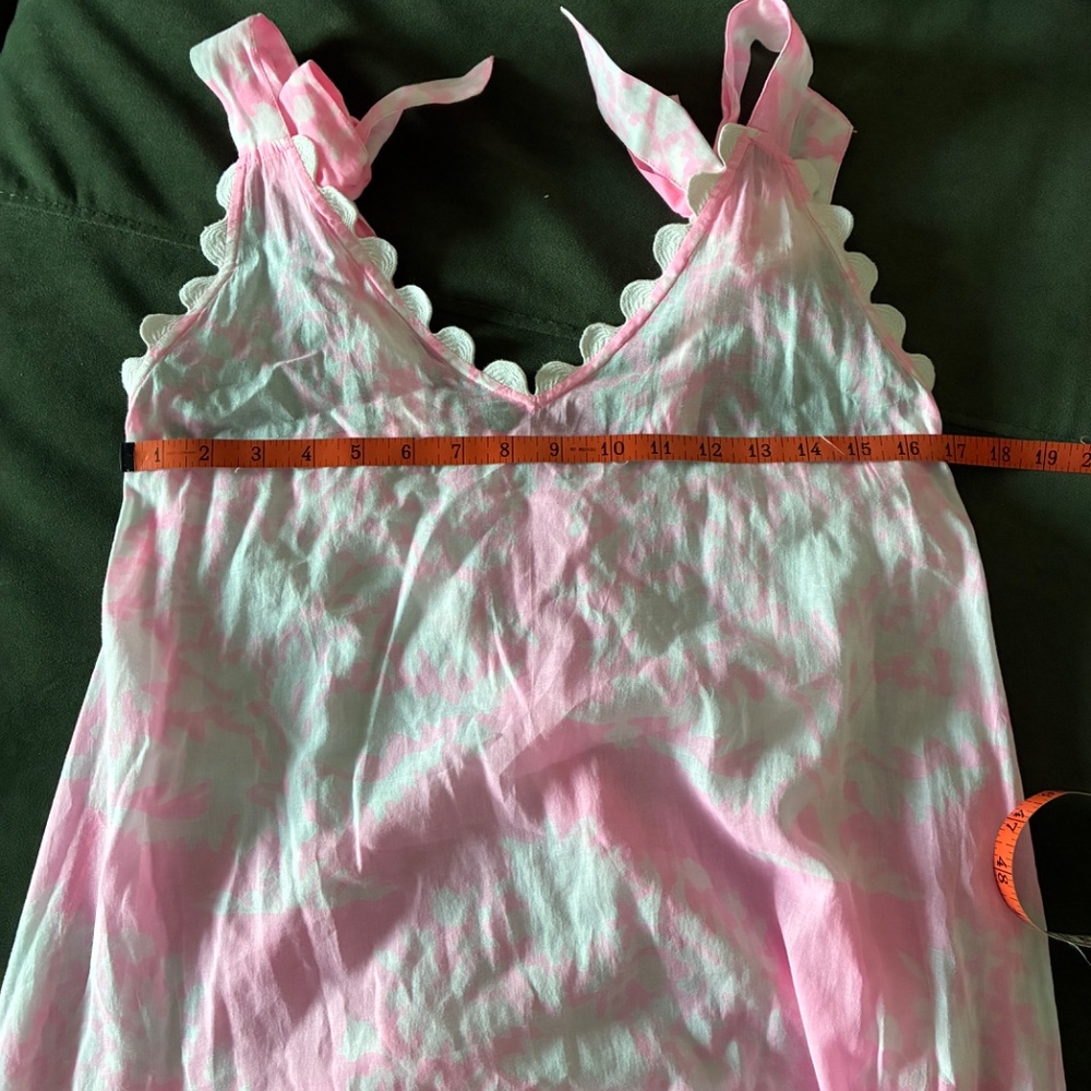 Juliet Dunn pink and white cotton vneck maxi dress - Picture 9 of 16